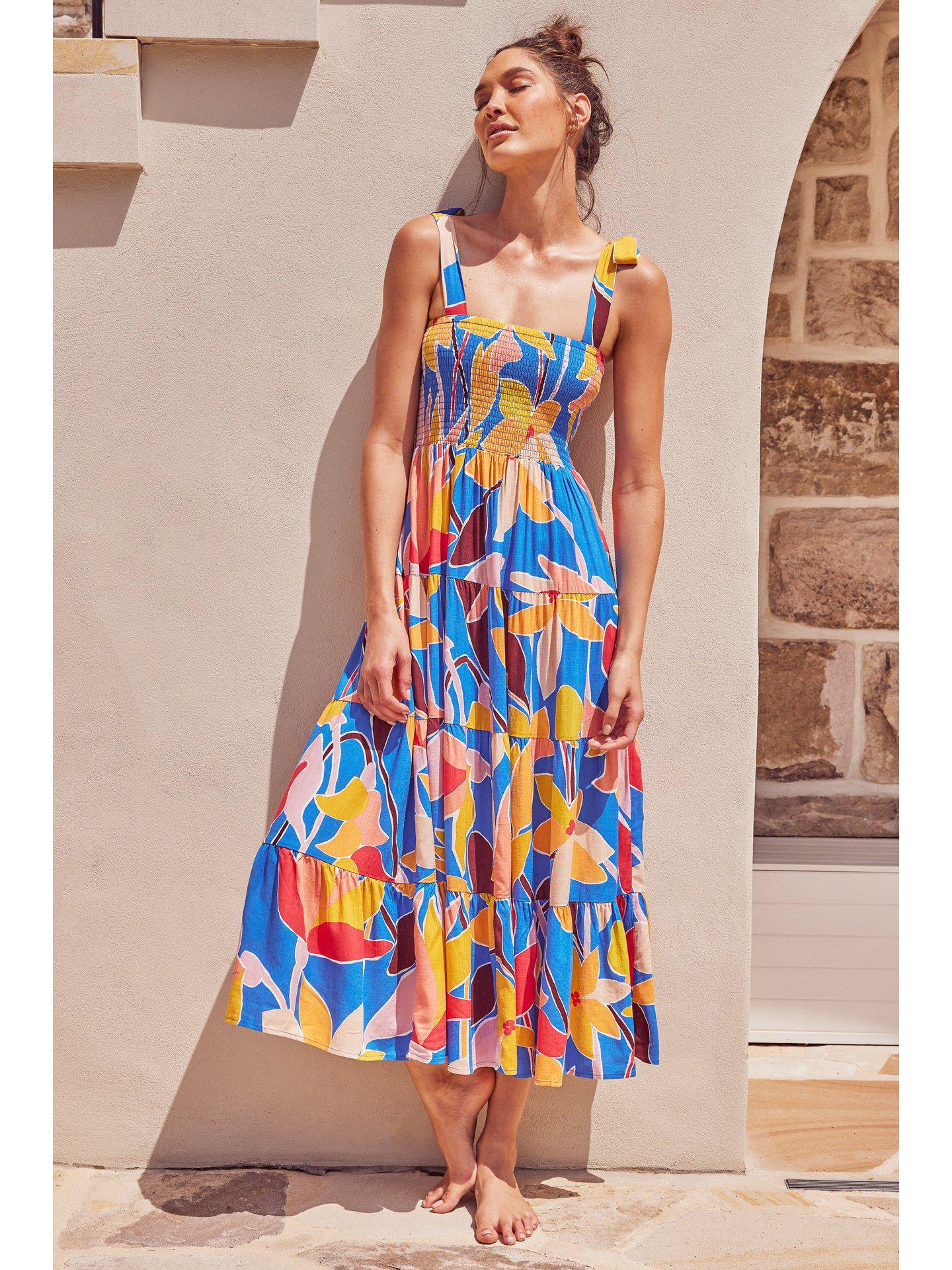 

French High-End 2026 Spring/Summer Women s Sexy Printed Spaghetti Strap Dress XXL