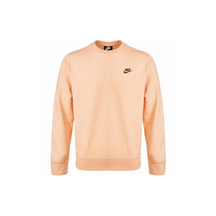 Nike Sportswear Alphabet Logo Round Neck Long Sleeves Apricot Pink Men s DA0684-800 XL