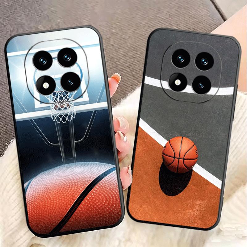 Basketball Korb Sport Weiche Handyhülle für Xiaomi Redmi Note 12 13 14 15 Pro Plus 11 12S 11S 11T 10 4G Schwarze Hülle Rückschale
