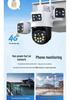 4G Rotating Surveillance Camera with Three Lenses, 360° Panoramic View, No Recharge Needed, Waterproof & Remote Access