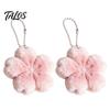 Fun Keychain 1/2/3Pcs Pendant, Soft Plush Cherry Blossom Design Key Chain, Pink Floral Pendant Style Backpack Holder, Portable Accessory for Bags Car