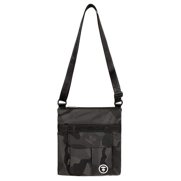 New Aape Polyamide Shoulder Bag, Crossbody Bag Regular Men's Black AAPBGM5331XCO