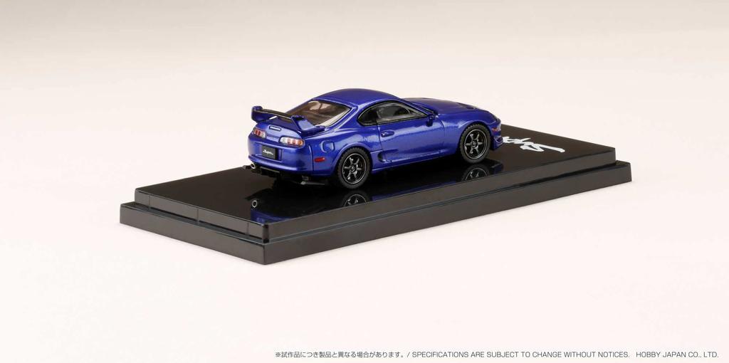 HJ64 Scale Toyota Supra JDM STYLE Blue Mica Metallic Finished Product 1/64 (A80)