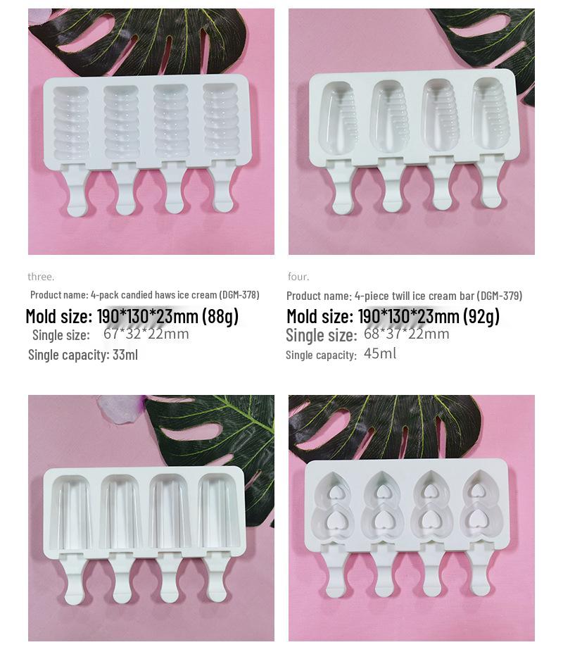 Sanxin Silicone Ice Cream Mold for Homemade Children's Popsicles, Christmas Cakes, and Chocolate Fruits