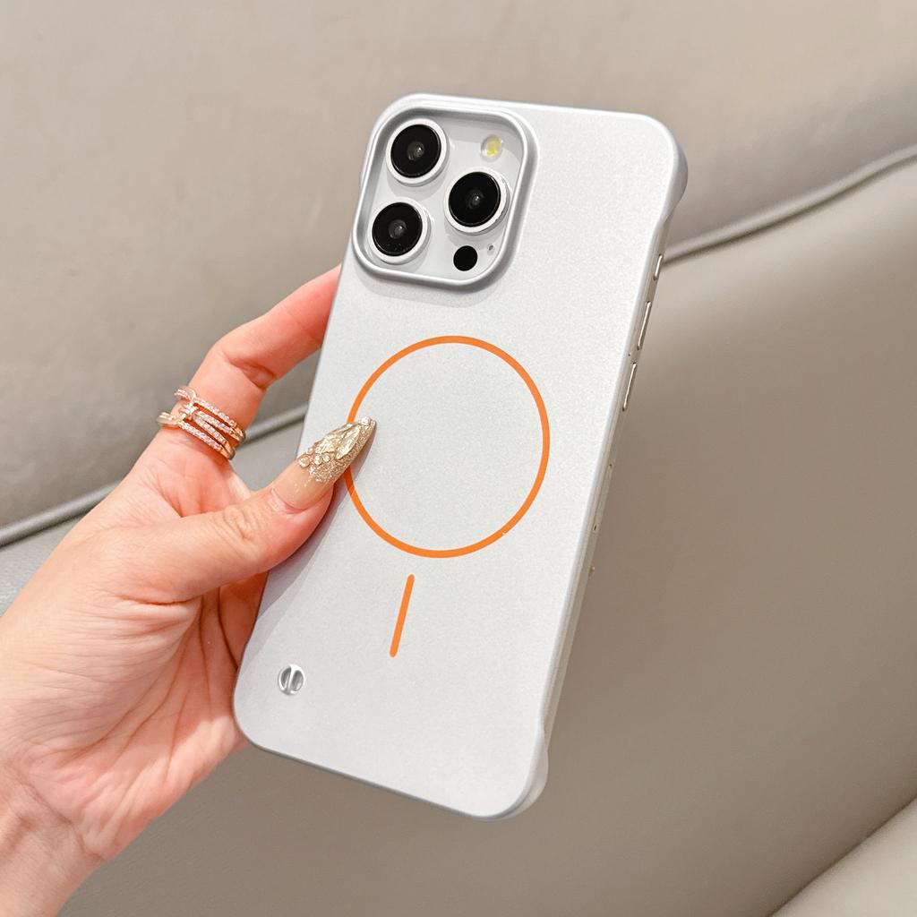 Ultra Thin Frameless Magsafe Case for iPhone 16 15 14 13 12 Pro Max Hard PC Magnetic Shockproof Matte Skin Wireless Charge Cover