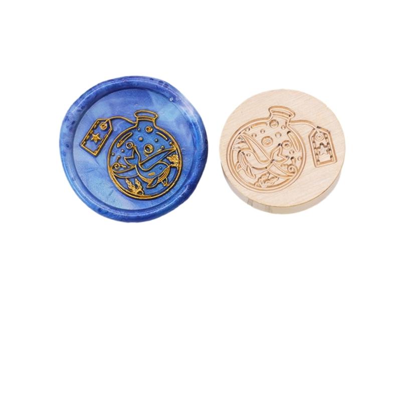 Meerestier Wachssiegelkopf, Ozean-Serie Wachssiegelstempelkopf Ersatz für Einladungen Briefumschlag