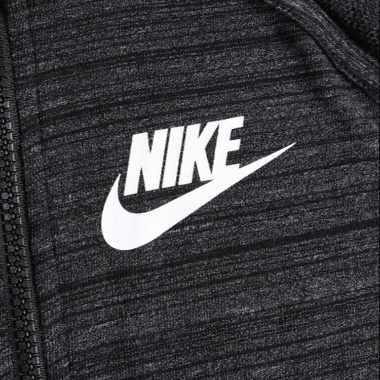 Nike Solid Color Logo Print Hooded Jacket Women jackets Black 897913-010