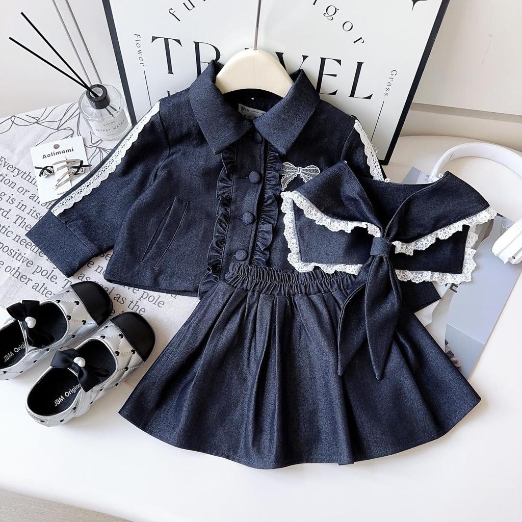 Herbst Koreanischer Stil Mädchen Freizeit Top & Rock Zweiteiler AQB012