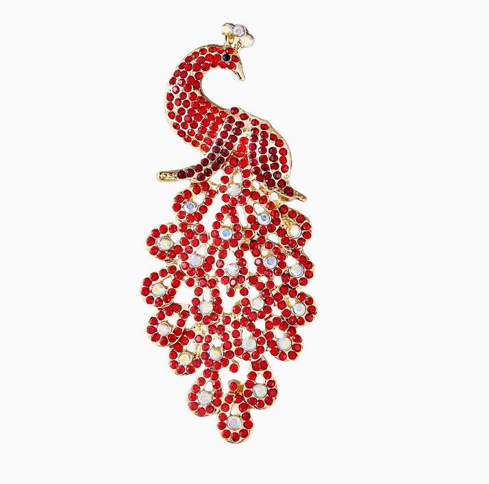 Peacock Brooch Elegant Classical Pin Charm Retro Jewelry Accessories Party Birthday Celebration Gift