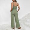 TikTok Europe 2026 Summer Strappy Waist-Cinched Sleeveless Long Jumpsuit for Women