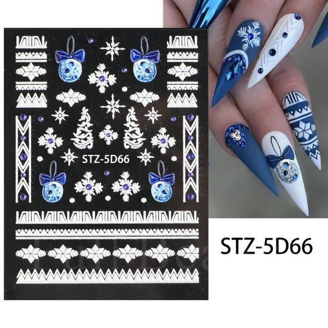 5D New Embossed Nail Art Sticker Valentine's Day Romantic Love Heart Nail Art Sticker