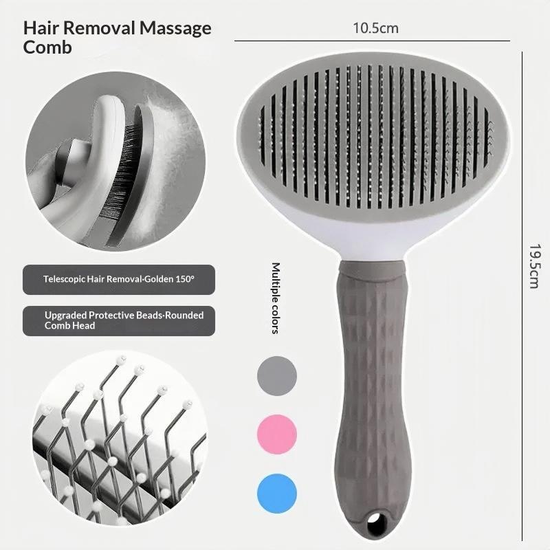 Self Cleaning Pet Grooming Brush Reduce Household Shedding Hair Remover Comb for Dogs Cats Pet Owners