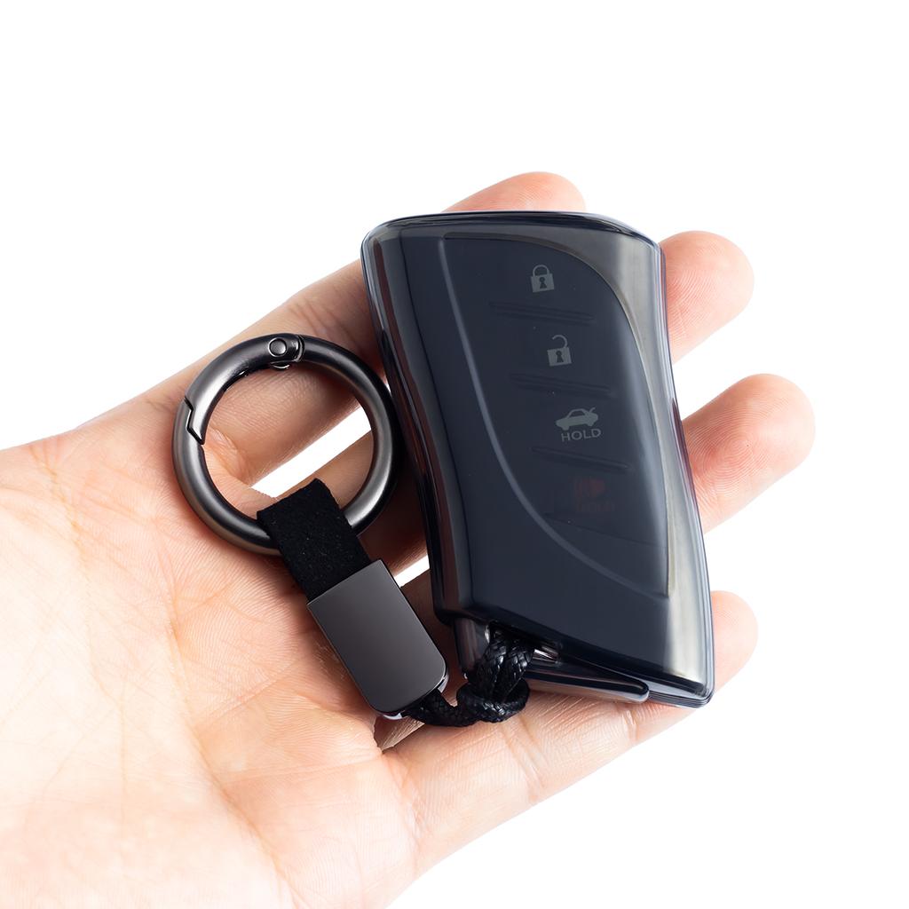 Slim Car Key Fob Case Cover Keychain For Lexus ES LS NX RX UX TX GX RZ LX 250 250h 300h 300e 350 450h 500 550 Black Transparent