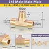 1Pc Pneumatic Brass Pipe Fitting Male-Female Thread Conversion Connect 1/8" 1/4" 3/8" BSP Tee Type Copper Water Oil Gas Adapter