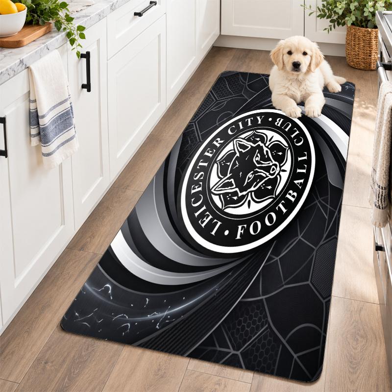 Flannel Kitchen Mat Leicester City Football Soft Area Rug Non Slip Floor Carpet Home Decoration