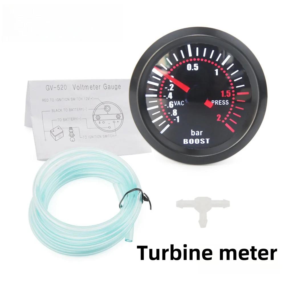 PinXin 1PC 52mm Smoke lens with sensor Boost gauge bar/Water temp/Oil temp/Oil pressure/Voltmeter/Tachometer RPM