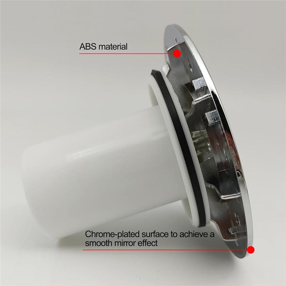 Shower Drain Cover, Chrome, 90mm/115mm, Modern, ABS Plastic And Metal, Removable Top, Fast Flow