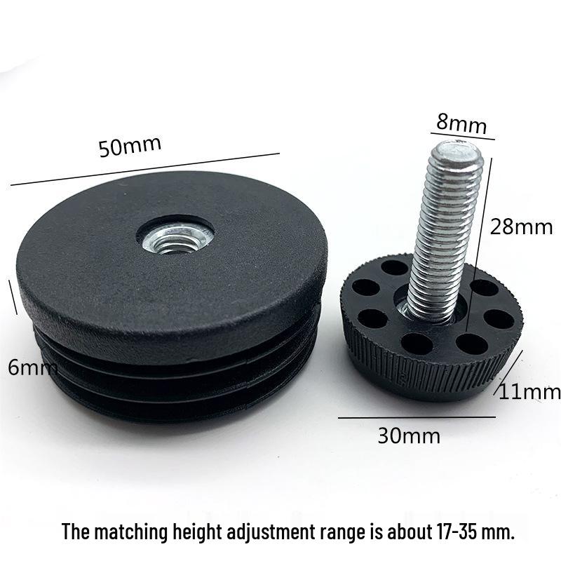 M8 Adjustable Table Leg Foot Pad with Height Adjustment Screw