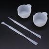 4Pcs Silicone Epoxy Resin Mixing Cups Stirrers DIY Jewelry Making Tools Kits