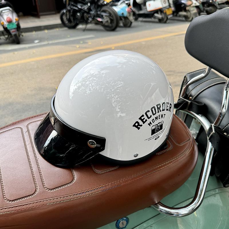 

Retro electric car helmet men s and women s goggles summer hard hat One size