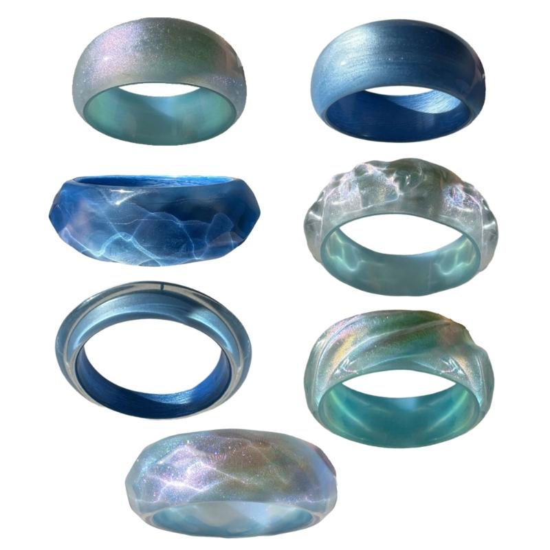 Resin Bangle Bracelets Wide Round Bangle Sparkling Jewelry Artistic Fashion Accessory Suitable for Fashion Women Present