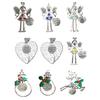 Christmas Tree Alloy Hanging Decoration Girl Love Heart Snowman Reindeer Shape Hanging Ornament Friends Family Neighbors Holiday Gift