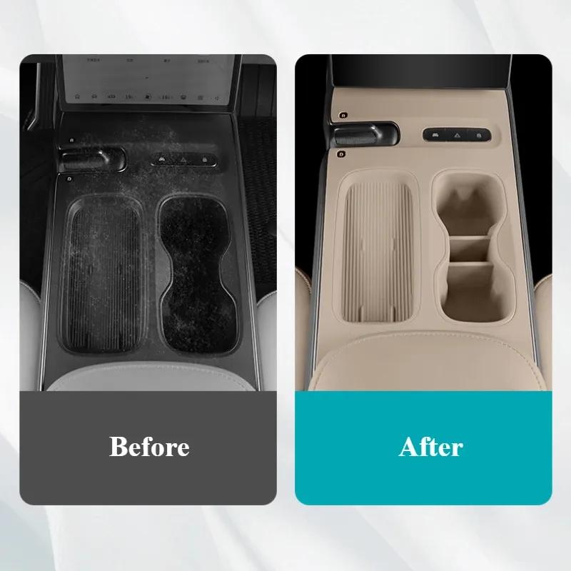 For NIO ET5 ET5T Central Control Gear Pad Wireless Water Filling Cup Silicone Pad Car Interior Modification Supplies