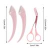 3PCS Eyebrow Trimmer Set Eyebrow Scissors With Comb Crescent Trimmer Makeup Tools Eyebrow J2S0
