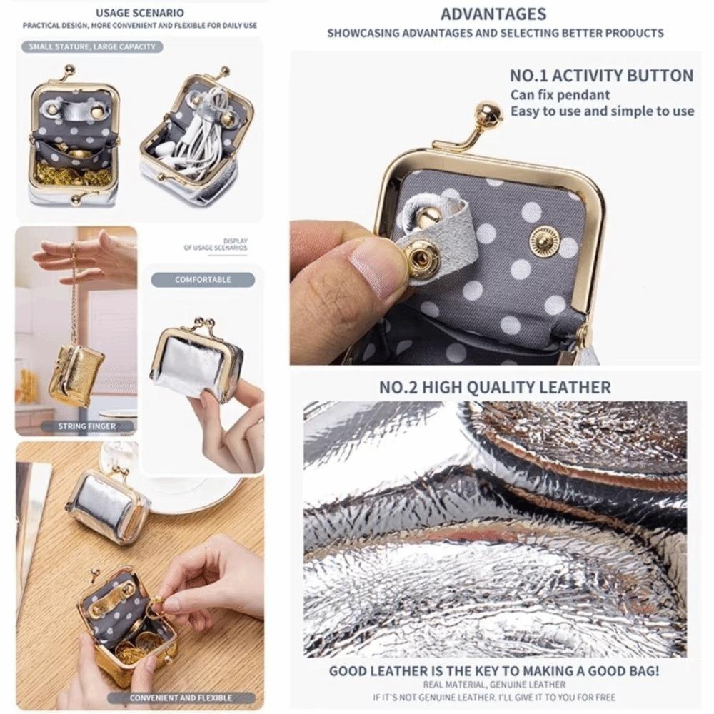 Exquisite Earring Necklace Wallet Luxury Mini Coin Purse Cute Leather Jewelry Storage Box  Gift