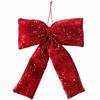 Sequin Decor Tree Ornament Shiny Surface Bow Pendant Easy Hang Christmas Bow  Festive Display