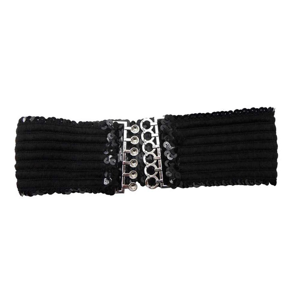 silver sequin belt