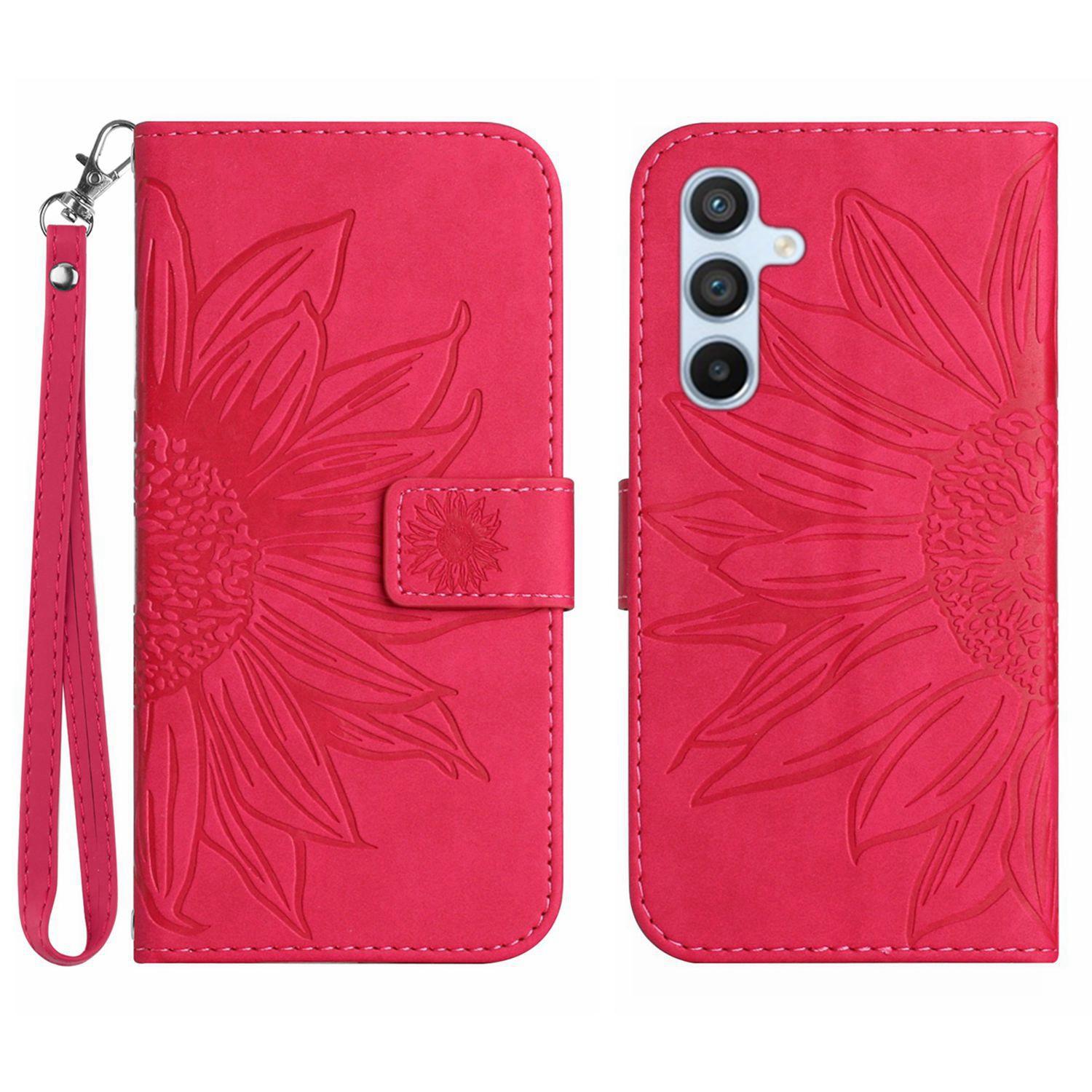 

HT04 For Samsung Galaxy A15 4G Cover Skin-touch PU Leather Phone Case Rose