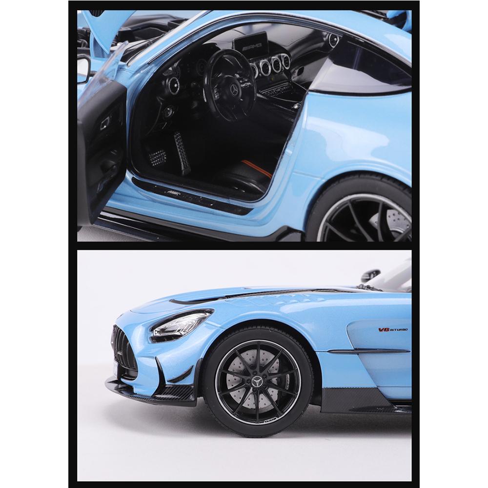 1/18 Scale Benz AMG GT Black Series Diecast Car Model with  Sound and Light, Pull Back Toy Car Model for Kids Adult Collection Gift