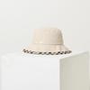 Daks Ivory Check Cotton Linen Blend Bucket Hat Dbhe2e123