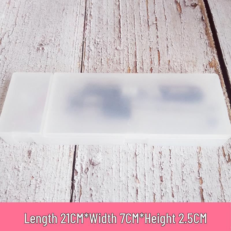 Frosted Pencil Storage Box: Multi-functional, DIY-Friendly, Semi-Transparent PP Plastic Design.