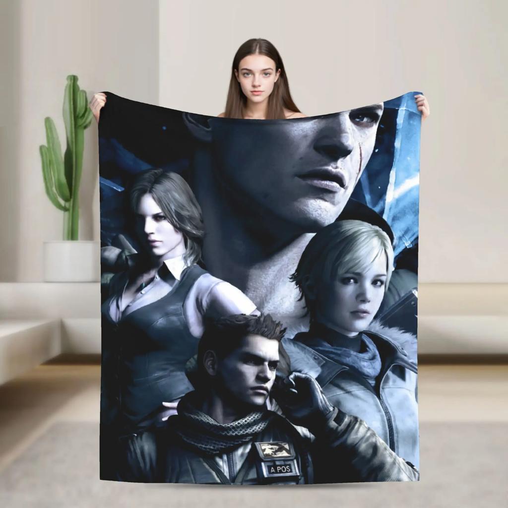 Super Warm Flannel Throw Blanket for Kids and Adults Resident Evil Graphic Design Ideal for Living Room Sofa Bed Cover Picnic H