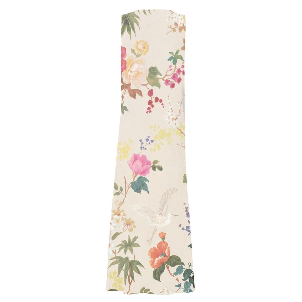 Dámské neformální pohodlné bavlněné šaty do kapsy s přechodovým potiskem