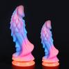 Colourful Glow-In-The-Dark Unicorn Vestibule Anal Plug Liquid Silicone Simulation Dildo Anal Expansion Masturbator Adult Erotic Sex Toys