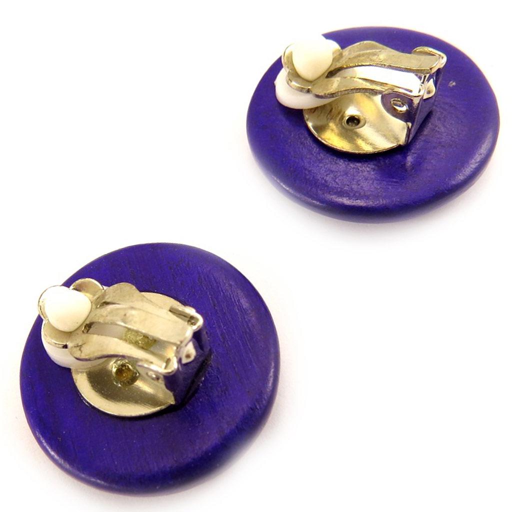 Les Trésors De Lily [L5129] - Clips 'Amazonia' Purple Wood (2.5 Cm)