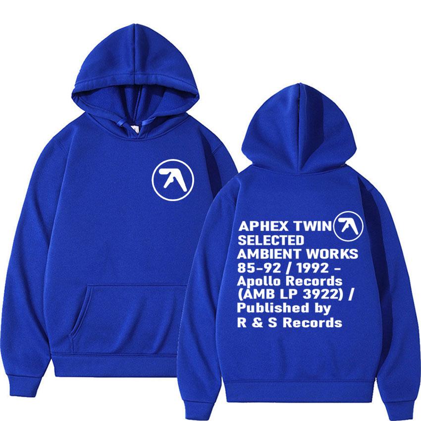 Aphex Twin Ambient Works Records Print Hooded Women Unisex Harajuku Hip Hop Punk Sweatshirt Fashion Casual Fleece Hoodie Streetwear