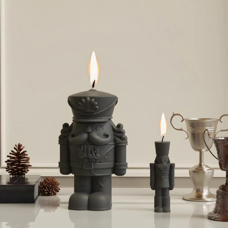 Nutcracker King Soldier Silicone Candle Molds DIY 3D Cartoon Human Dolls Ornament Plaster Mould Craft UV Epoxy Resin Mold