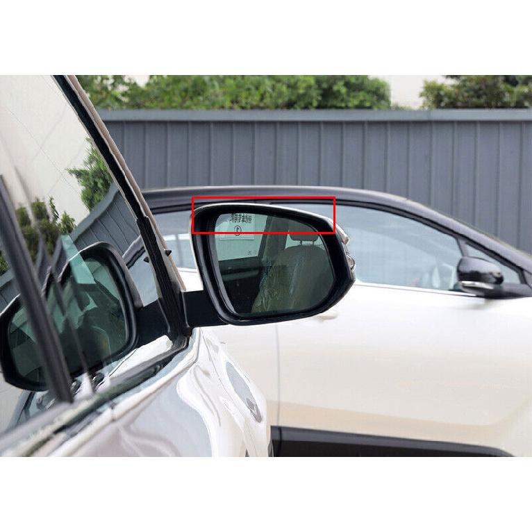 For Toyota Highlander 14-19 ABS Silver Sun Rain Guard Painted Rear View Mirror
