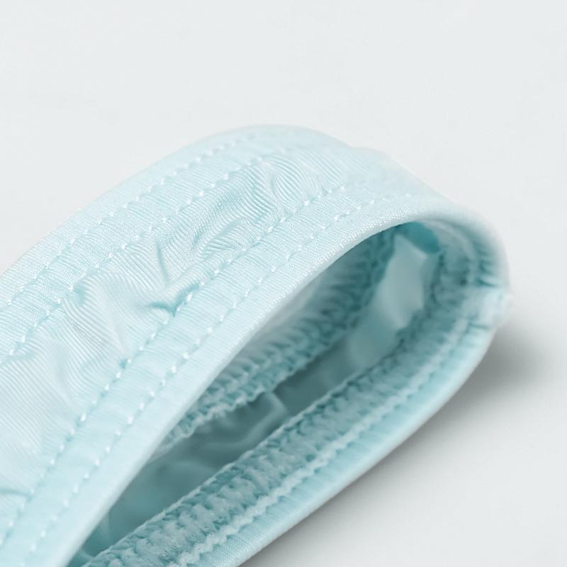 Men's Low-Waist Pure Color U-Convex Elastic Tight Sexy T-Panties Ice Silk Slippery Butt-Revealing Thong Breathable T-Pants
