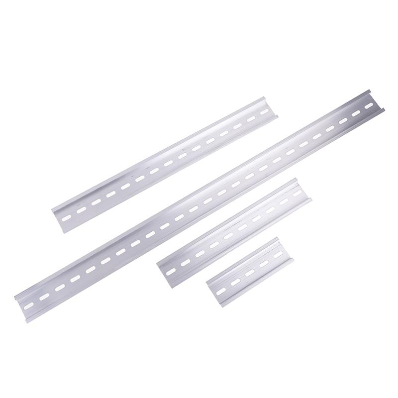 5PCS Aluminum DIN Universal Rail Width 35MM Length 10/20/30/50CM Terminal Block Electrical Slotting DIN Rail