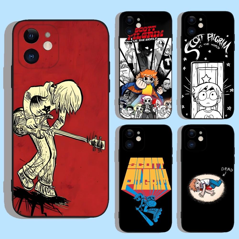 

Чехол для телефона S-Scott Pilgrim для Apple iPhone 15,14,13,12,11,XS,XR,X,8,7,Pro,Max,Plus,mini, силиконовый черный чехол iPhone12 zomp