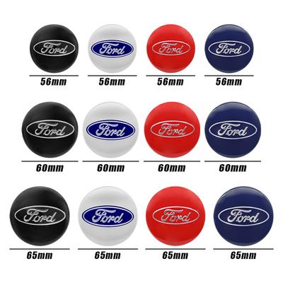 RGFU9 4Pc 65mm 60mm 56mm Car Wheel Center Hub Cap Cover Badge Stickers For F150 Focus Ranger Fiesta Transit Mustang Mondeo Fusion