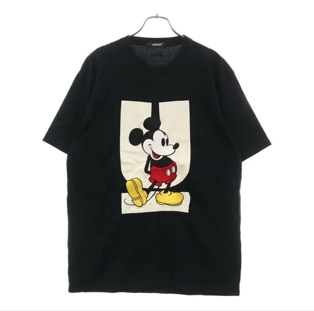 UNDERCOVER DISNEY MICKEY MOUSE EMBROIDERED LOGO PRINT SHORT SLEEVE SHIRT, Unisex T-Shirt