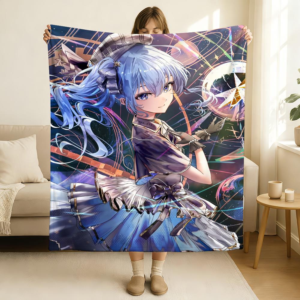 J-Pop Singer Hoshimachi Suisei Blanket Soft and Skin Friendly For Couch Bed Napping Bedspread All Seasons Comforter