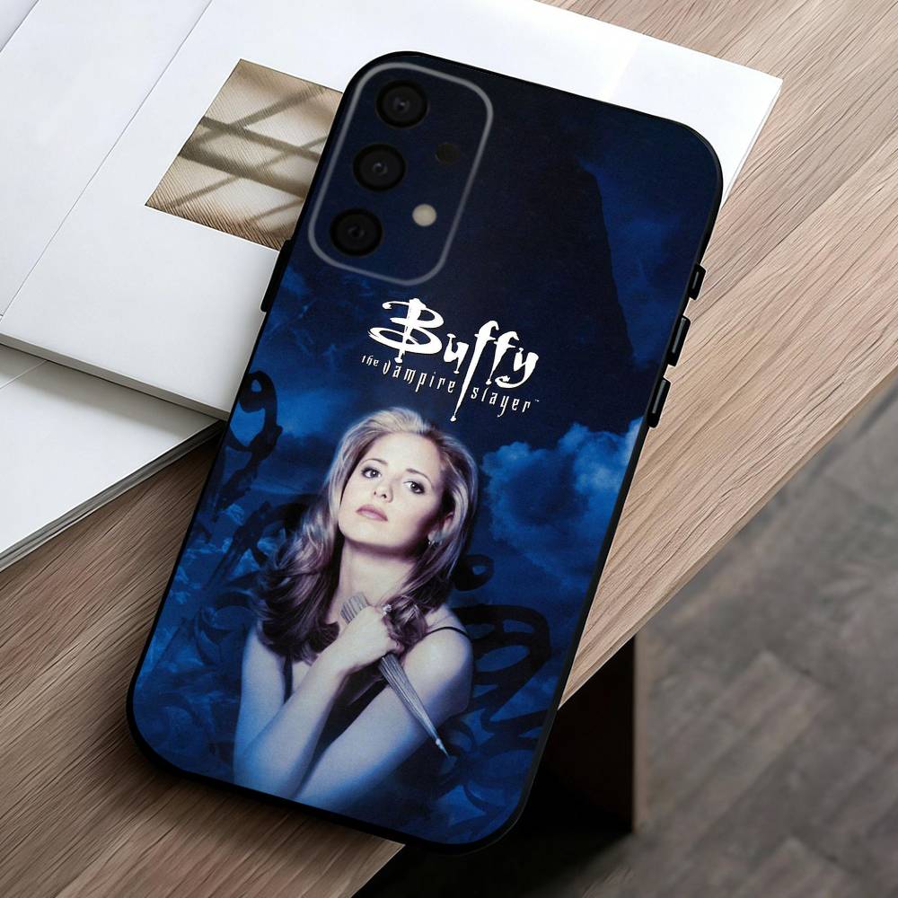 B-Buffy the V-Vampire Slayer phone Case For Samsung Galaxy A73,A72,A71,A70,A53,A52,A51,Others Soft Black Shell