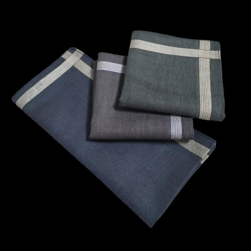 3 SZTUKI Męskie Chusteczki z Winylowymi Wzorami Miękka Bawełniana Chusteczka do Codziennego Użytku i na Event 43x43cm